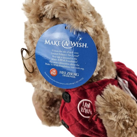 Helzberg Diamonds Beverly Hills Teddy Bear Curly I Am Loved Make A Wish Plush - Picture 5 of 11